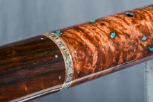 Brazilian Rosewood Native American Flute, Minor, Contra Bass E-3, #M32J (16)